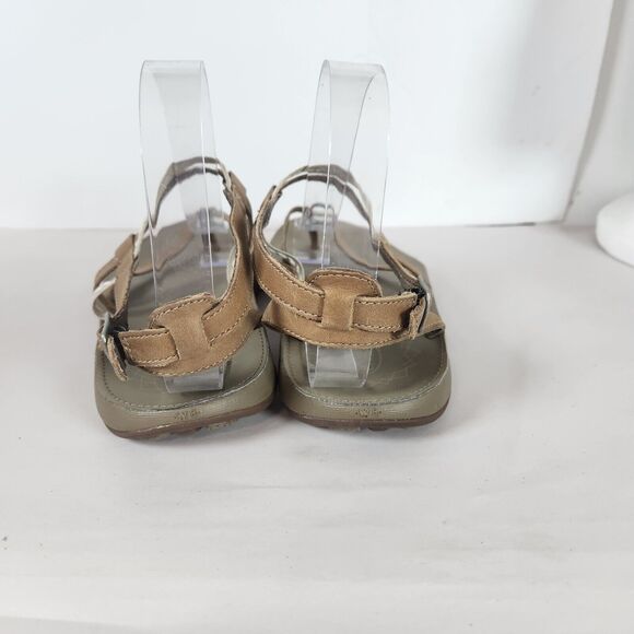 Chaco Bronze‎ Maya li Leather Slingback Thong Sandals Java Brown Women's 8 - Picture 4 of 10